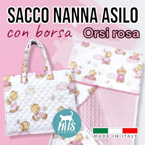 Sacco nanna asilo orsetti - sacco, rosa