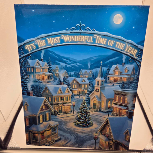 Villaggio invernale natale - invernale, di